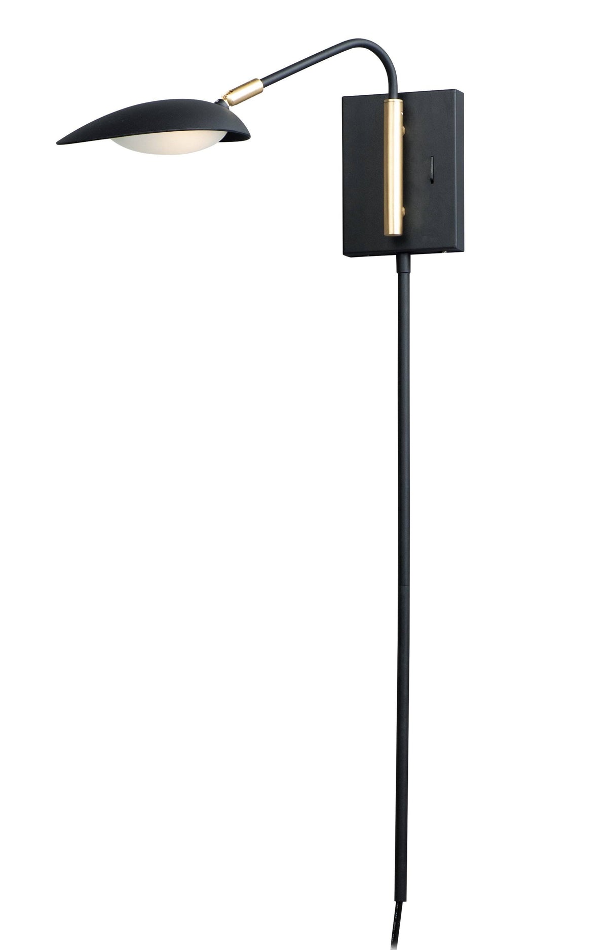 Black Satin Brass LED Wall Sconce H39699