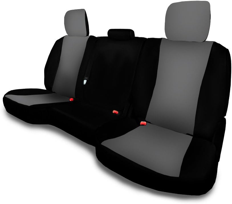 Gray & Black Neoprene Front Seat Covers for Pickup Truck Q634