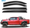 Tape-On Rain Guards Vent Visors Side Window Deflectors Dark Smoke 4-Piece Set Z614