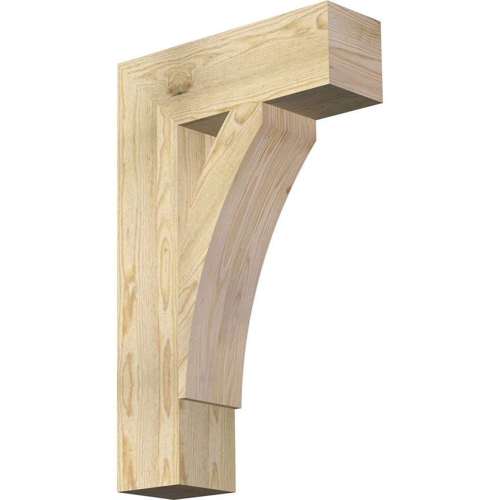 6x22W x 20x22D x 32x22H Rough Sawn Douglas Fir Bracket D1293
