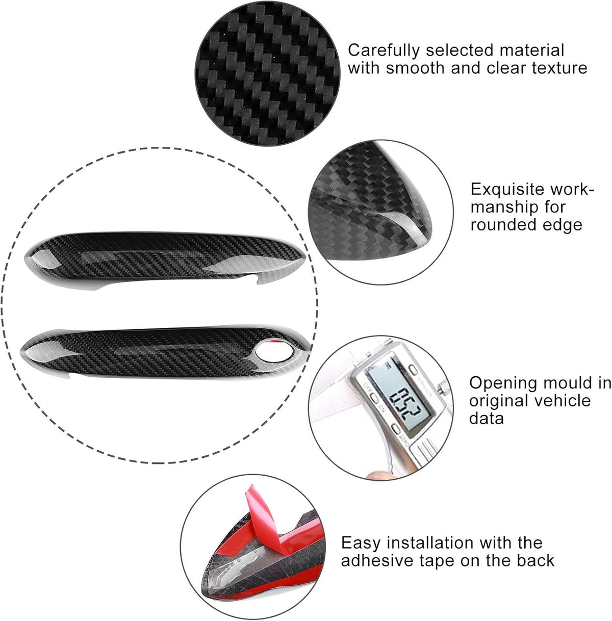 Carbon Fiber Door Handle Cover Trim for Supra A90 I362