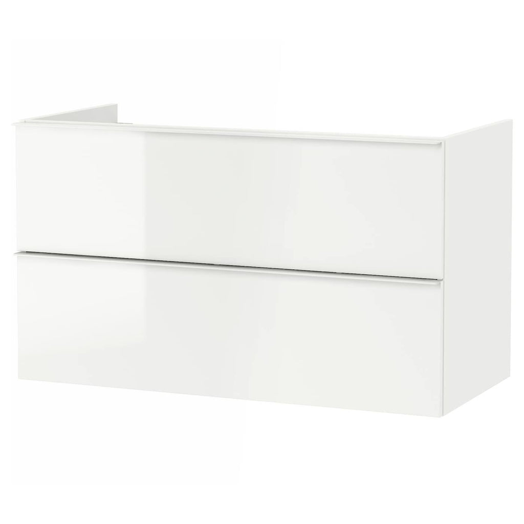 High Gloss White Sink Cabinet with 2 Drawers E350627