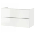 High Gloss White Sink Cabinet with 2 Drawers E350627