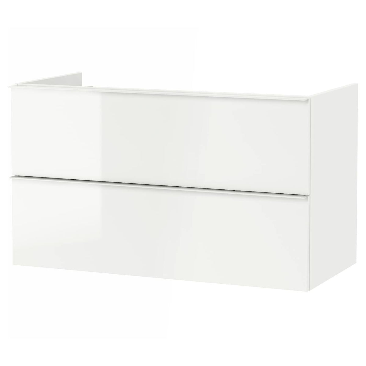 High Gloss White Sink Cabinet with 2 Drawers E350627