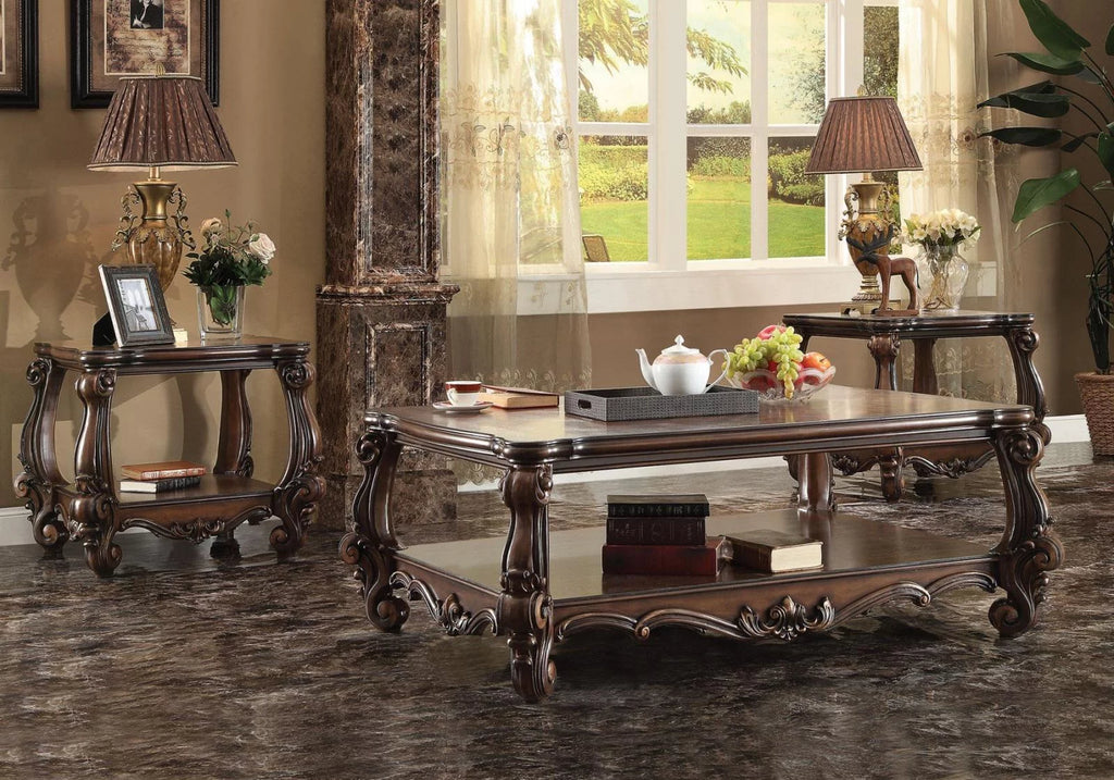 Cherry Oak Rectangular Occasional Table Set 3Pcs L2919
