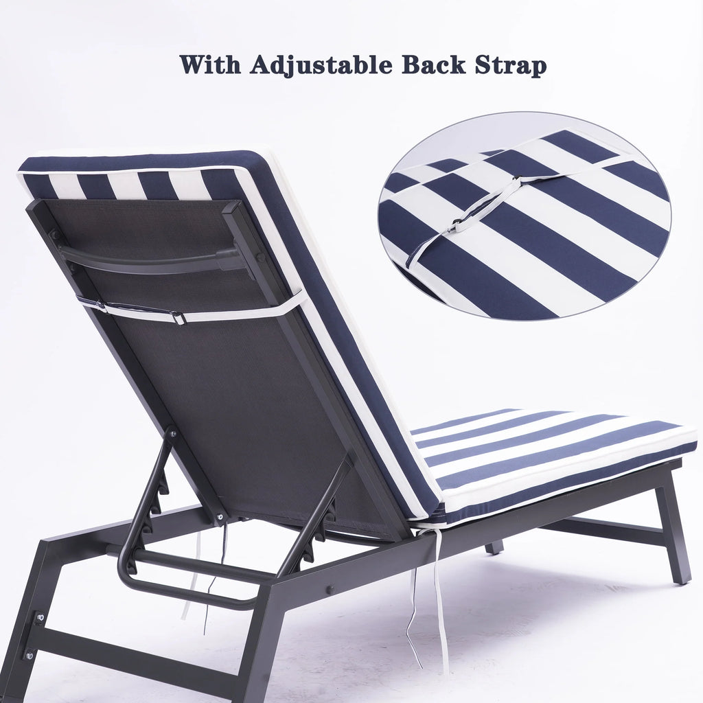 Blue Chaise Lounge Chair Cushion Replacement Seat Pad K487