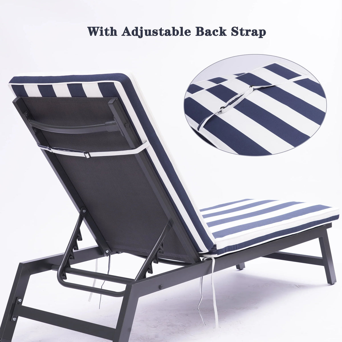Blue Chaise Lounge Chair Cushion Replacement Seat Pad K487