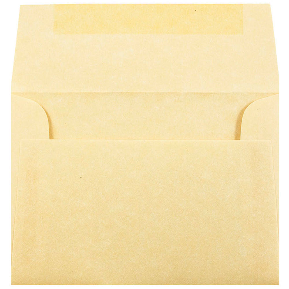 4Bar A1 Invitation Envelopes, 3 5/8 x 5 1/8, Parchment Antique Gold Recycled, 1000/Carton, Yellow T375
