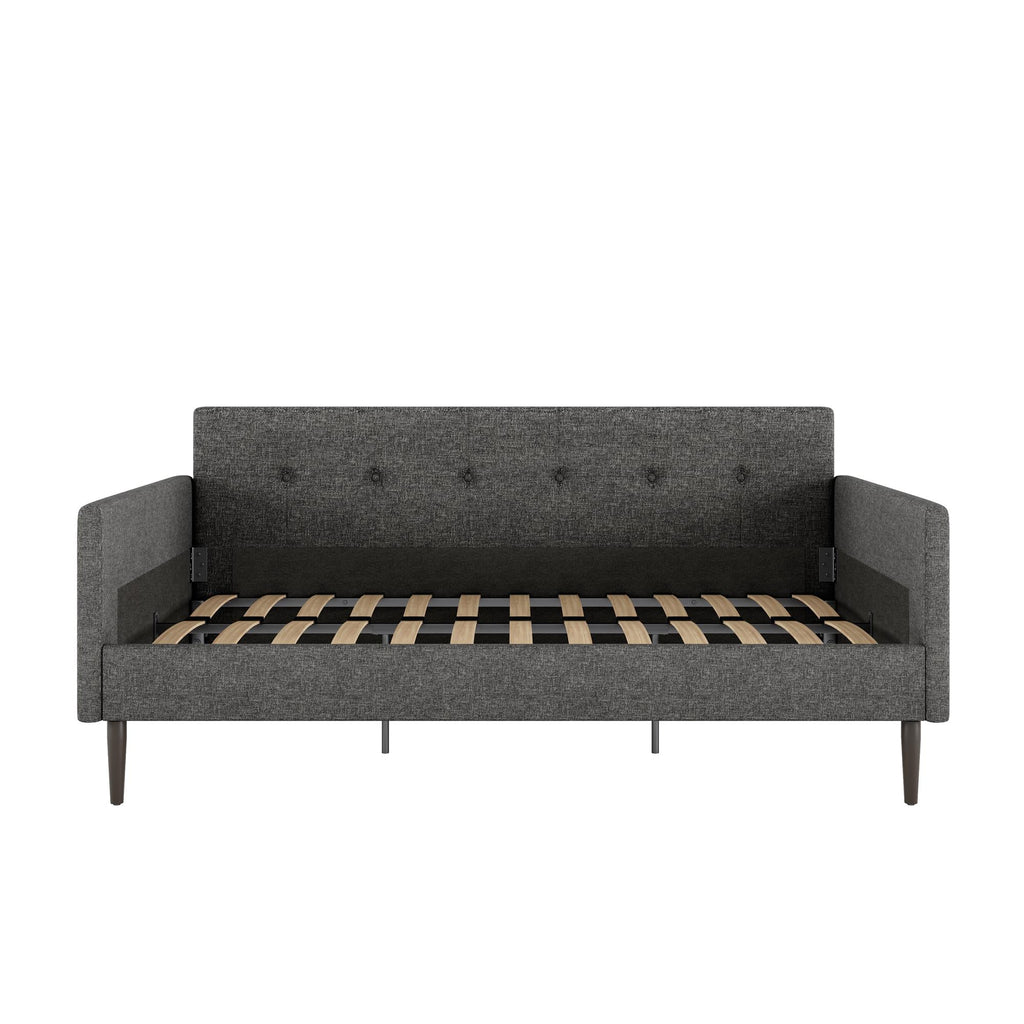 Gray Linen Twin Size Upholstered Daybed D15216
