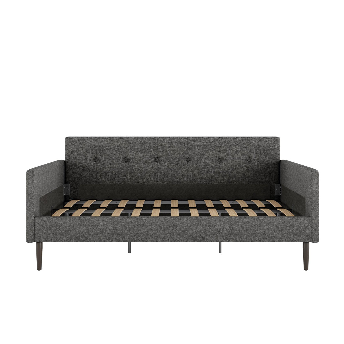 Gray Linen Twin Size Upholstered Daybed D15216
