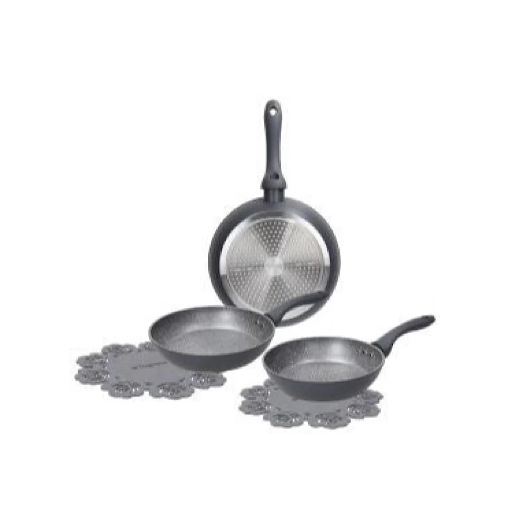 3 Pans 20 & 24 & 28cm with Pan Protector I8775