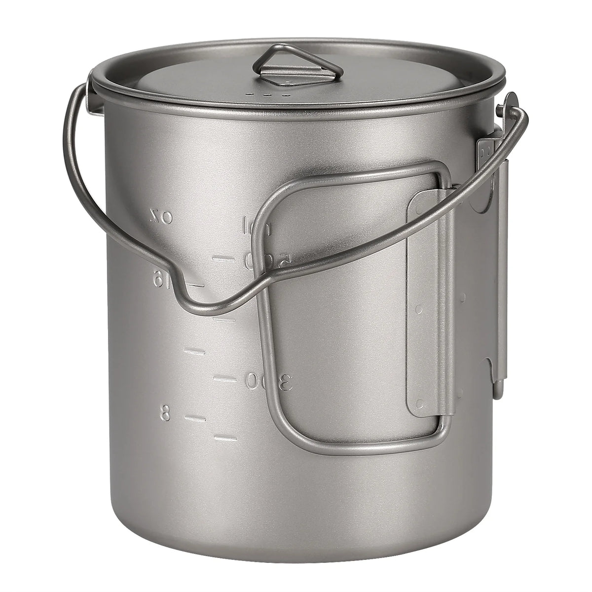 750ml Titanium Pot with Lid and Foldable Handle J54346