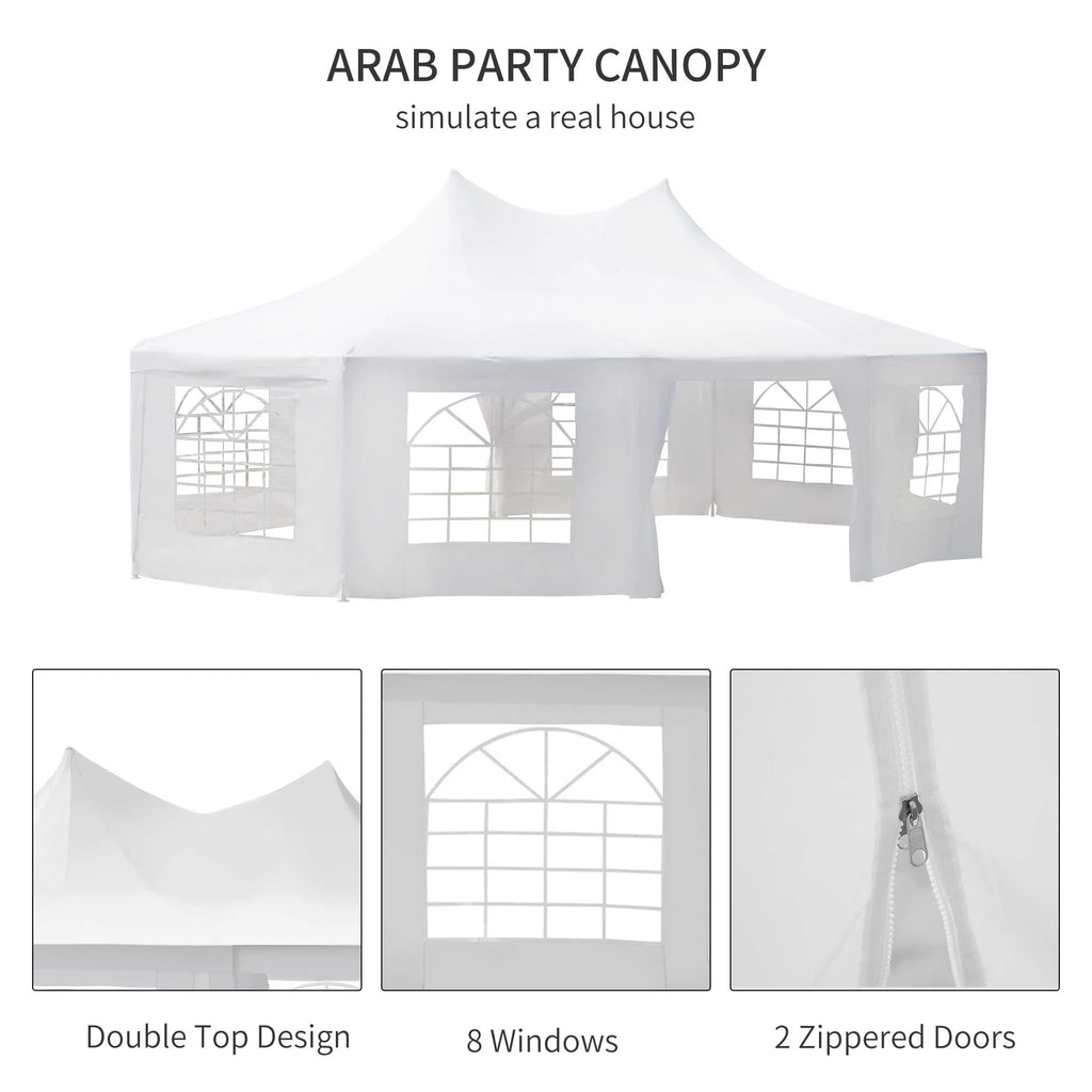 Canopy Party Event Tent with 2 Pull-Back Doors and Windows T411568