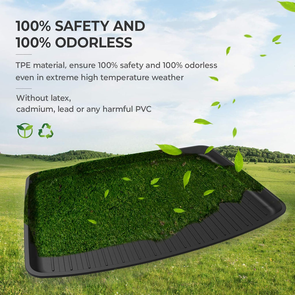 Black Rear Cargo Mat Trunk Liner Pack of 2 S151
