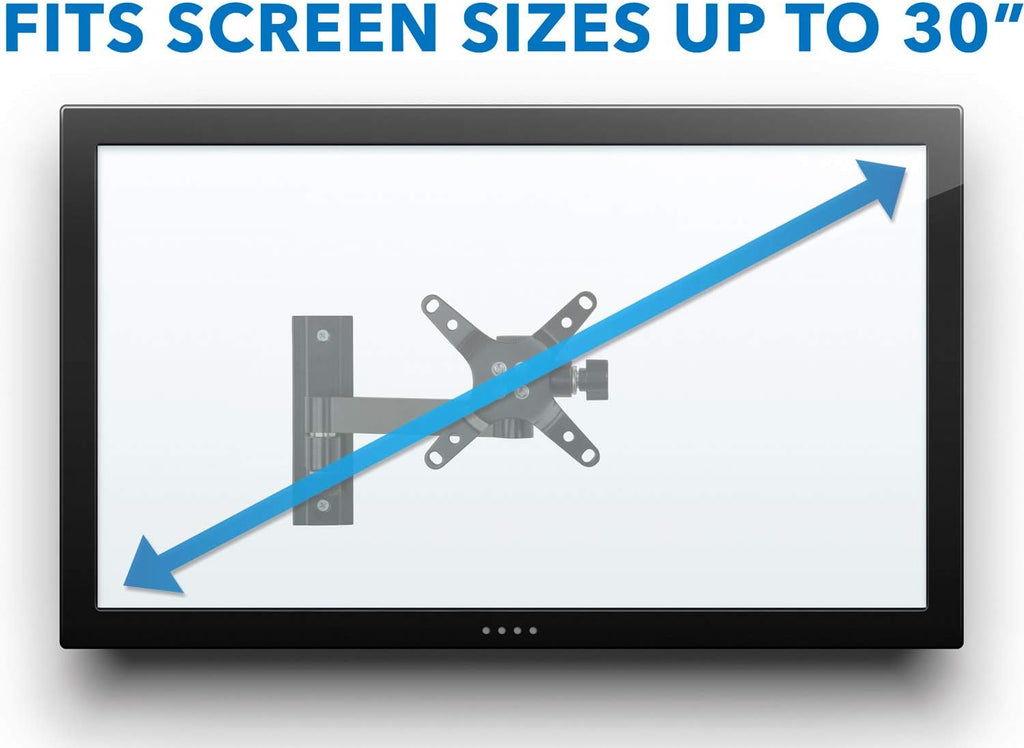 Full Motion VESA Monitor Wall Mount, 33 lb Capacity, Black, Pack of 2 E6577