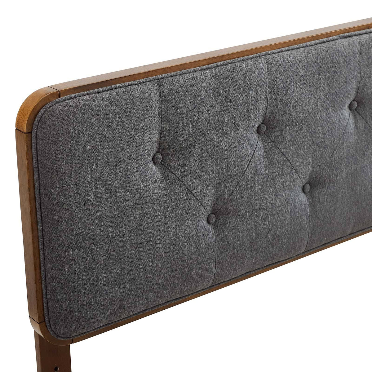 Tufted Twin Fabric and Wood Headboard F802172