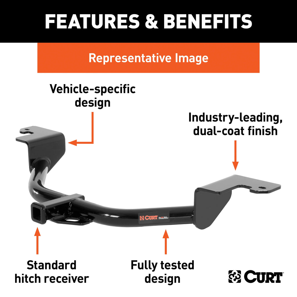 Class 1 Trailer Hitch with Installation Hardware, Pin & Clip M1352
