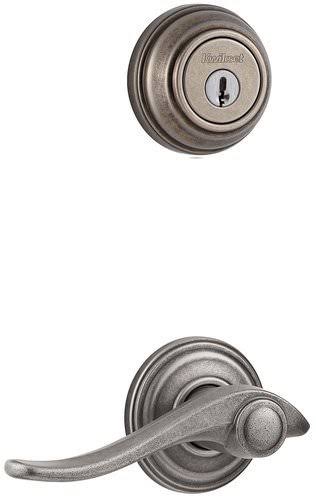 Right Hand Avalon Lever Interior Double Cylinder Handleset Trim Satin Nickel Finish W5353