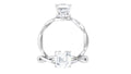 Asscher Cut Moissanite Solitaire Ring, 8 mm, 10K White Gold, US 3.00 H66654