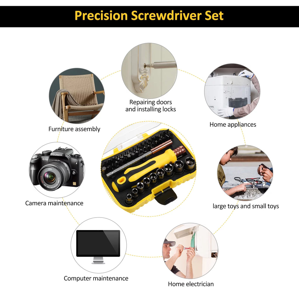 Socket Wrench Screwdriver Set Multi-Bit Tool Kit Y8689
