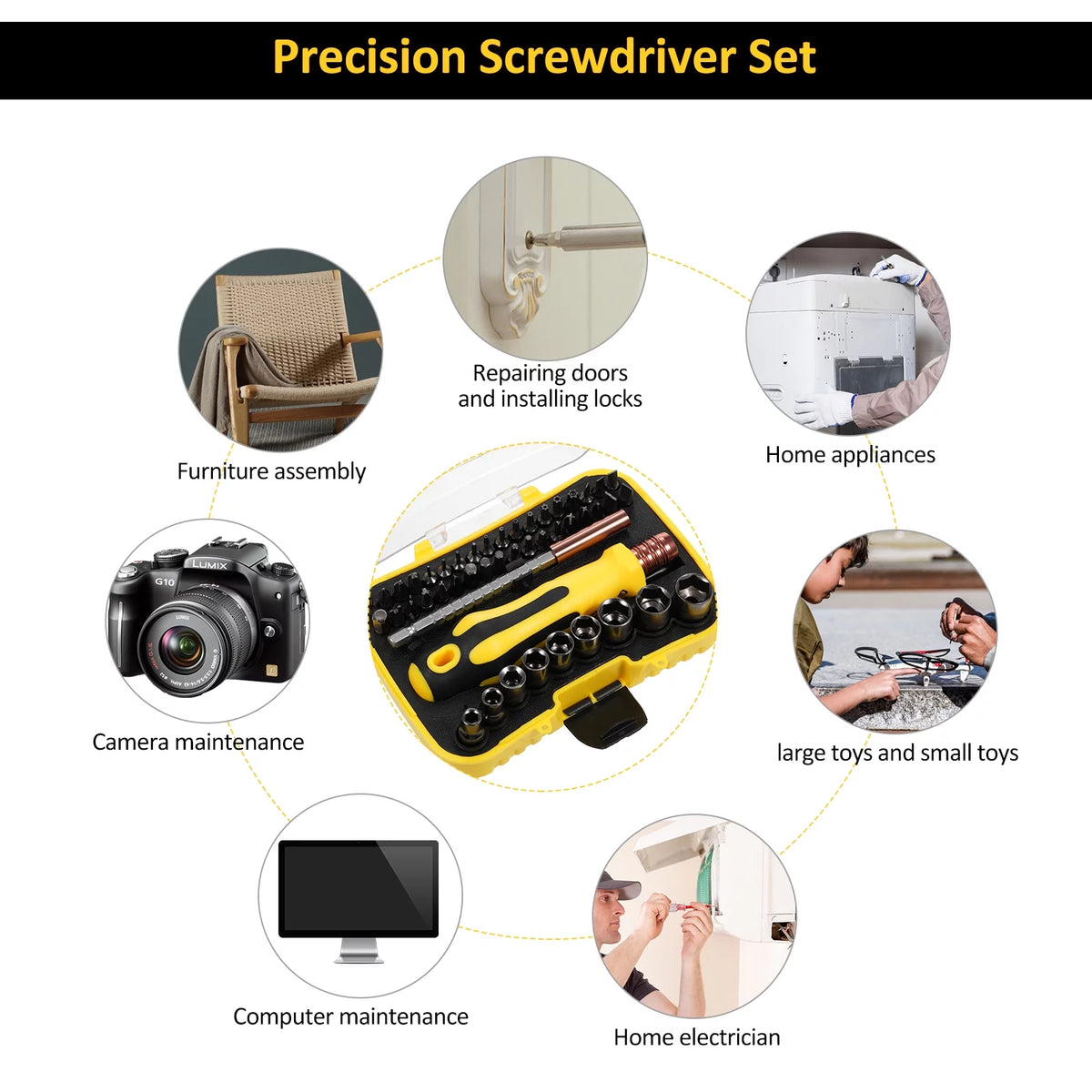 Socket Wrench Screwdriver Set Multi-Bit Tool Kit Y8689