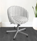 Boho Mudcloth White Arrows Chair Slip Cover W61538