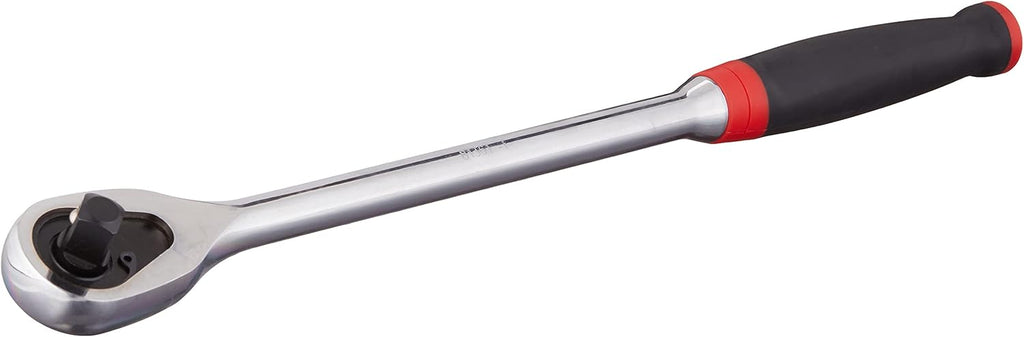1/2 Drive 84 Tooth Long Handle Dual Material Teardrop Ratchet 16-1/2" Pack of 2 Z3423