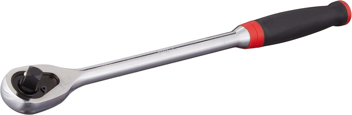 1/2 Drive 84 Tooth Long Handle Dual Material Teardrop Ratchet 16-1/2" Pack of 2 Z3423