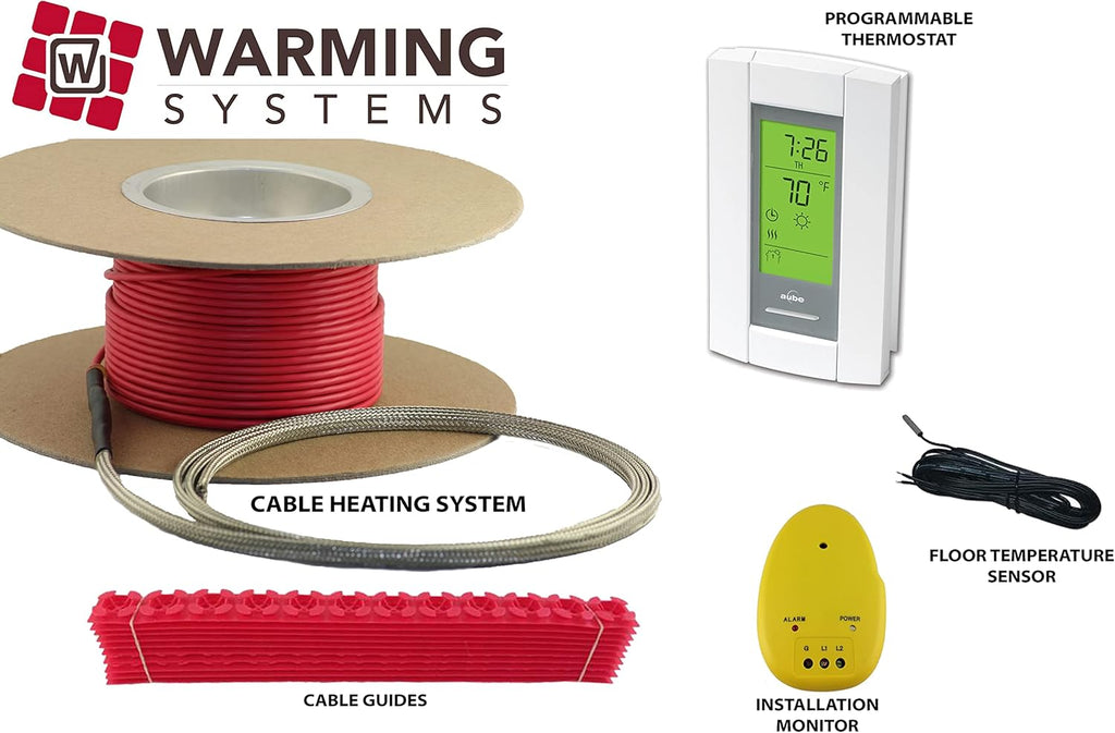120 V Electric Radiant Floor Heating Cable with Programmable Thermostat X1932