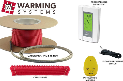 120 V Electric Radiant Floor Heating Cable with Programmable Thermostat X1932