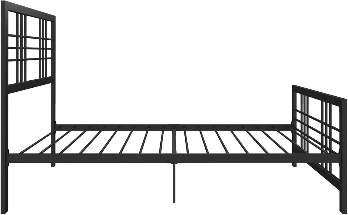 Twin Size Metal Bed Frame with Adjustable Storage N6314