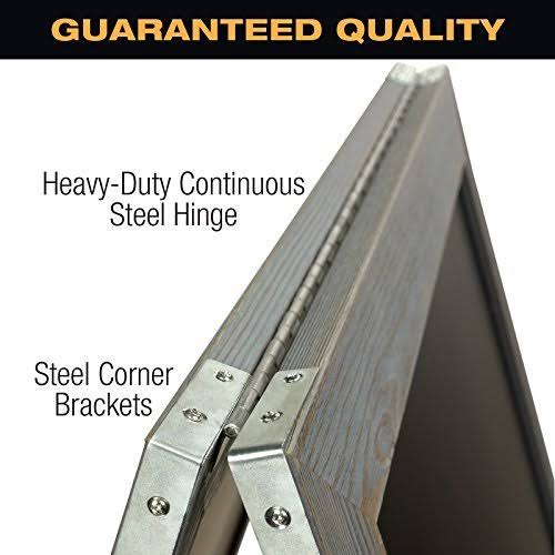 Heavy-Duty Sandwich Board Sidewalk Chalkboard Sign with Chalk Markers, Stencil Set, Chalk, Eraser D903449