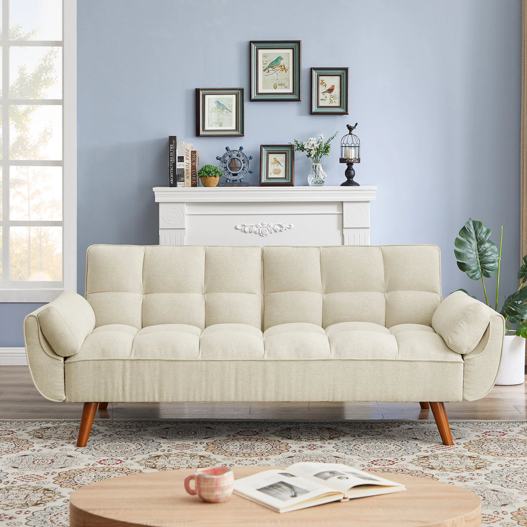 Linen Sofa Adjustable Backrest T574