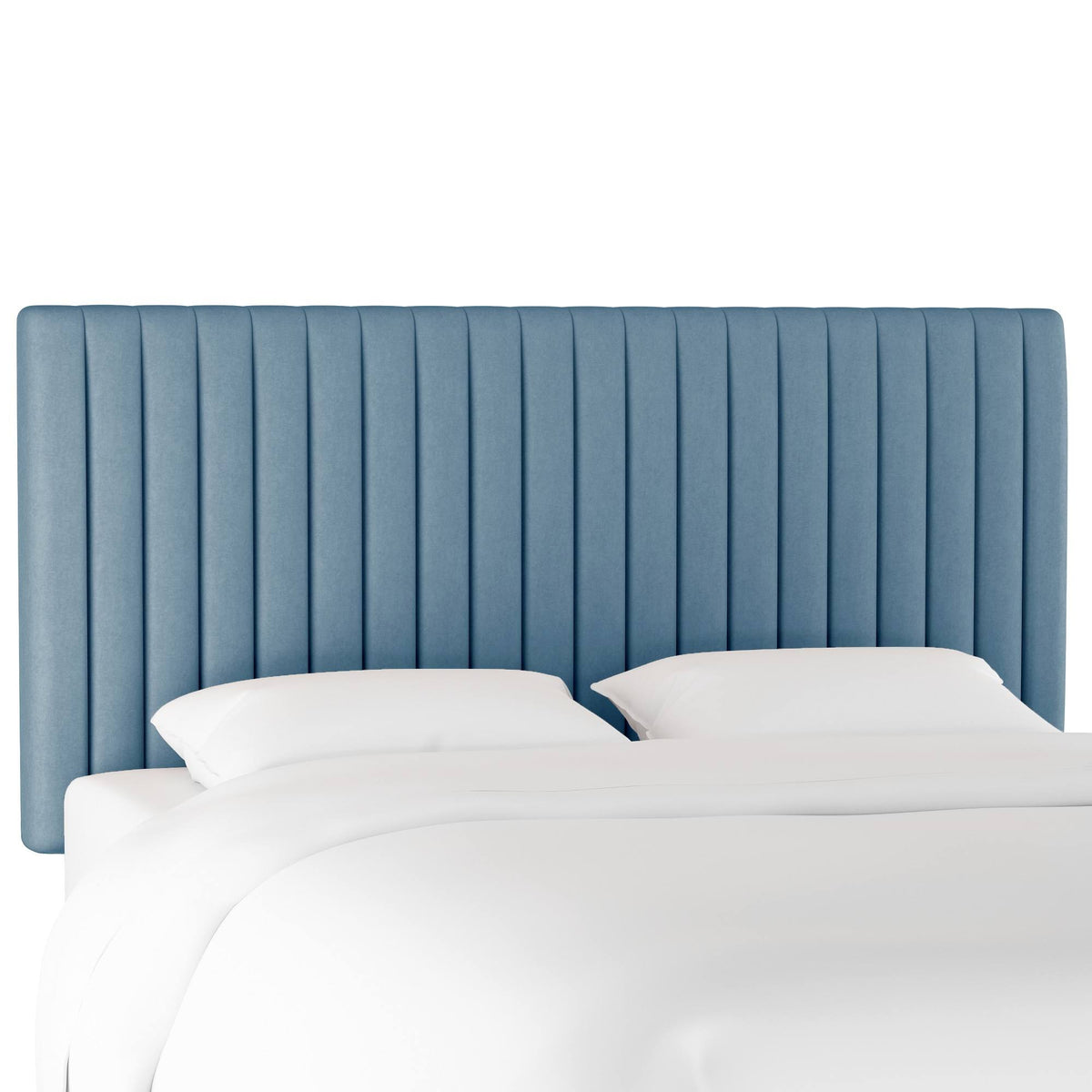 Light Blue Velvet Twin Headboard Y957