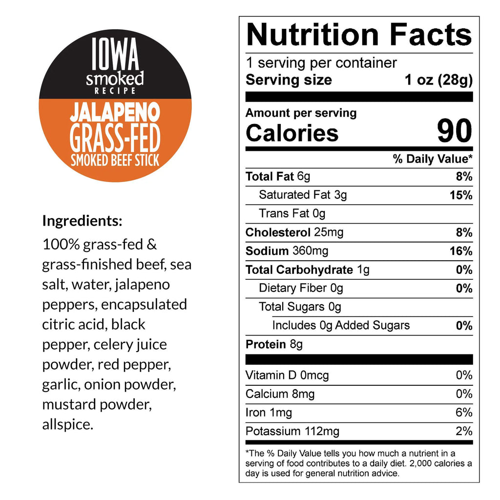 No Sugar 100% Grass-fed Non-GMO Beef Sticks 144-ct X419