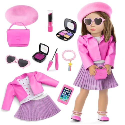 18 Inch Doll Makeup Accessories and Clothes Tote Bag Set N5392