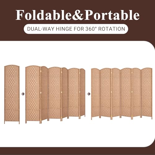 6 Panel 6ft Folding Privacy Screen D9632