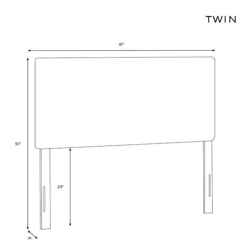 Light Blue Velvet Twin Headboard Y957