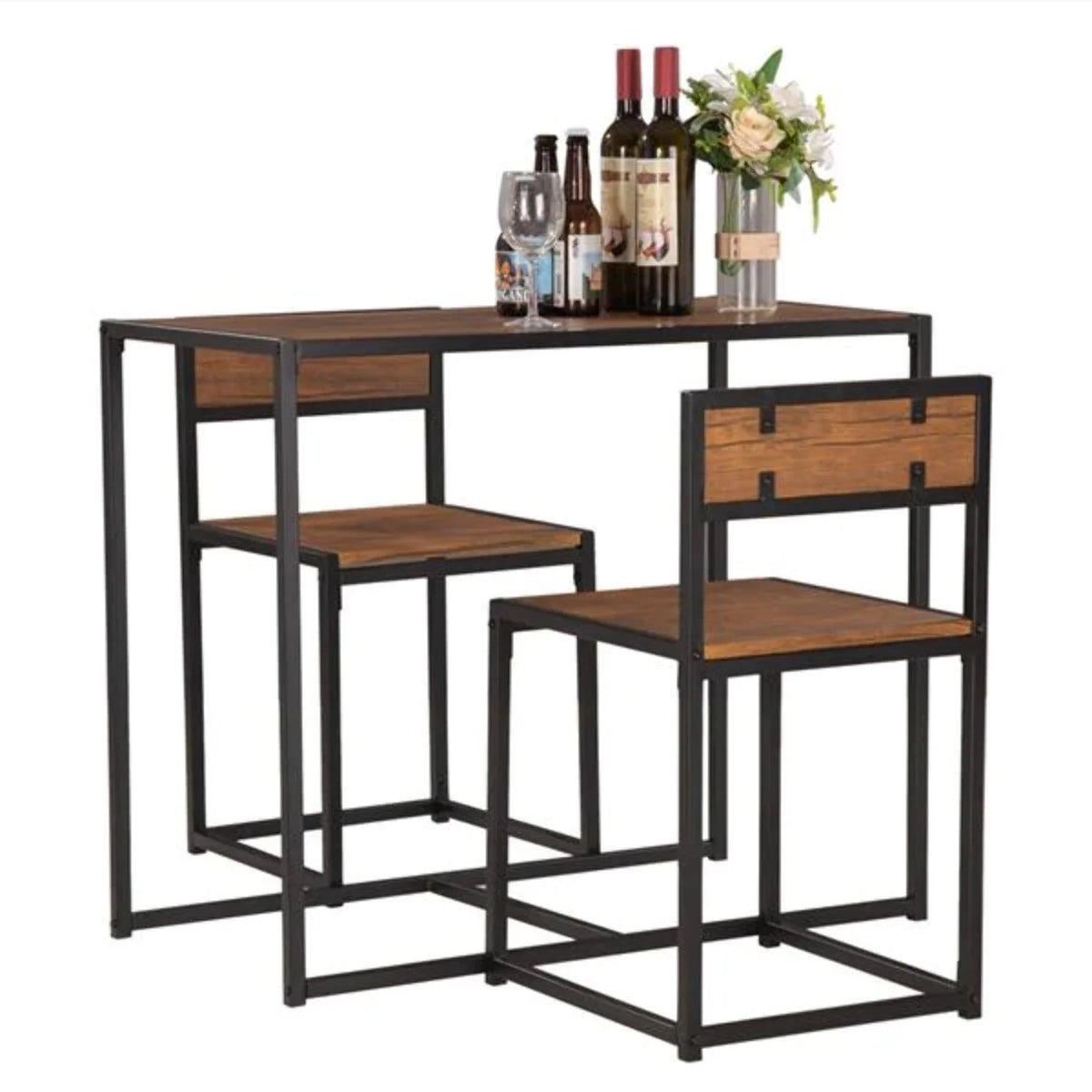 Wood Breakfast Table and Chair Three-Piece G137