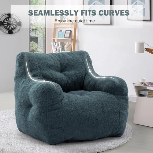 3FT Teddy Fabric Bean Bag Chair with Filler B59315