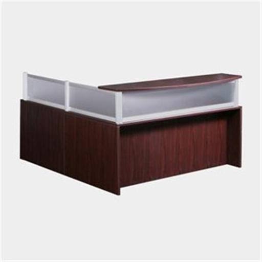 Mahogany Plexiglass Reception Return N21474