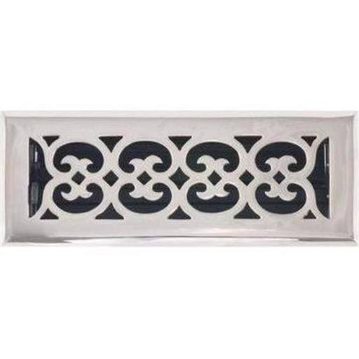 Polished Brass Scroll Register with Damper P4794