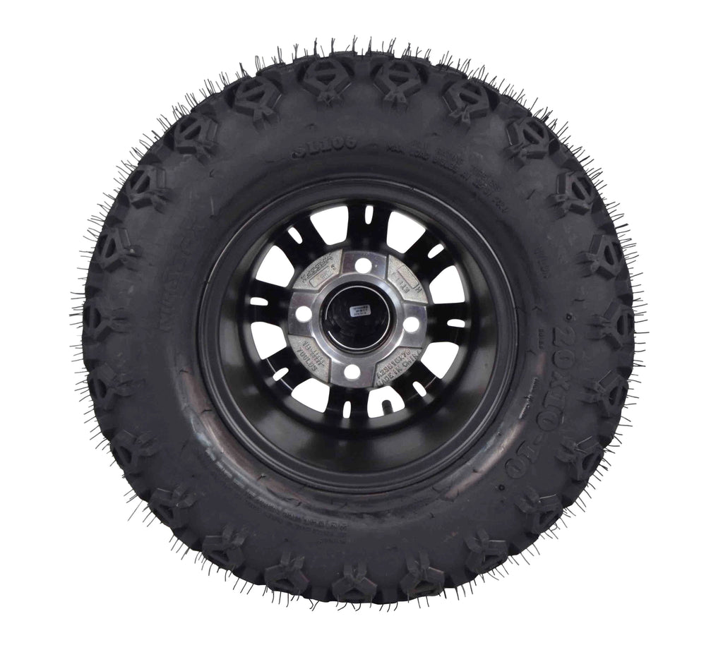 20x10-10 Golf Cart Turf Tire & Black Wheel Kit G173653