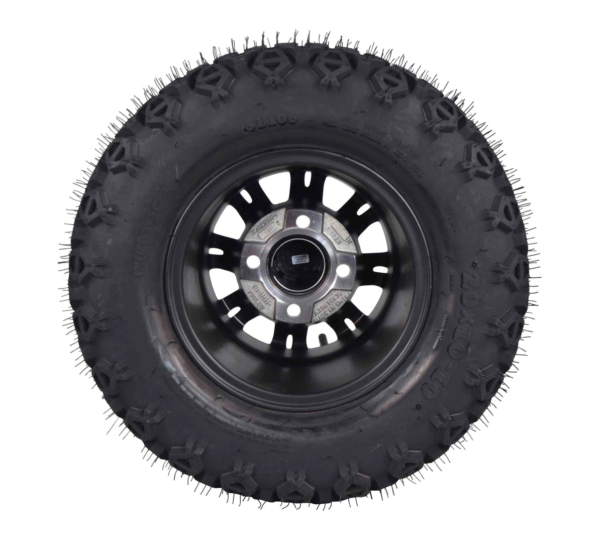 20x10-10 Golf Cart Turf Tire & Black Wheel Kit G173653