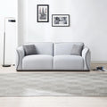 Beige Fabric Upholstered Sofa with Pillows L2395