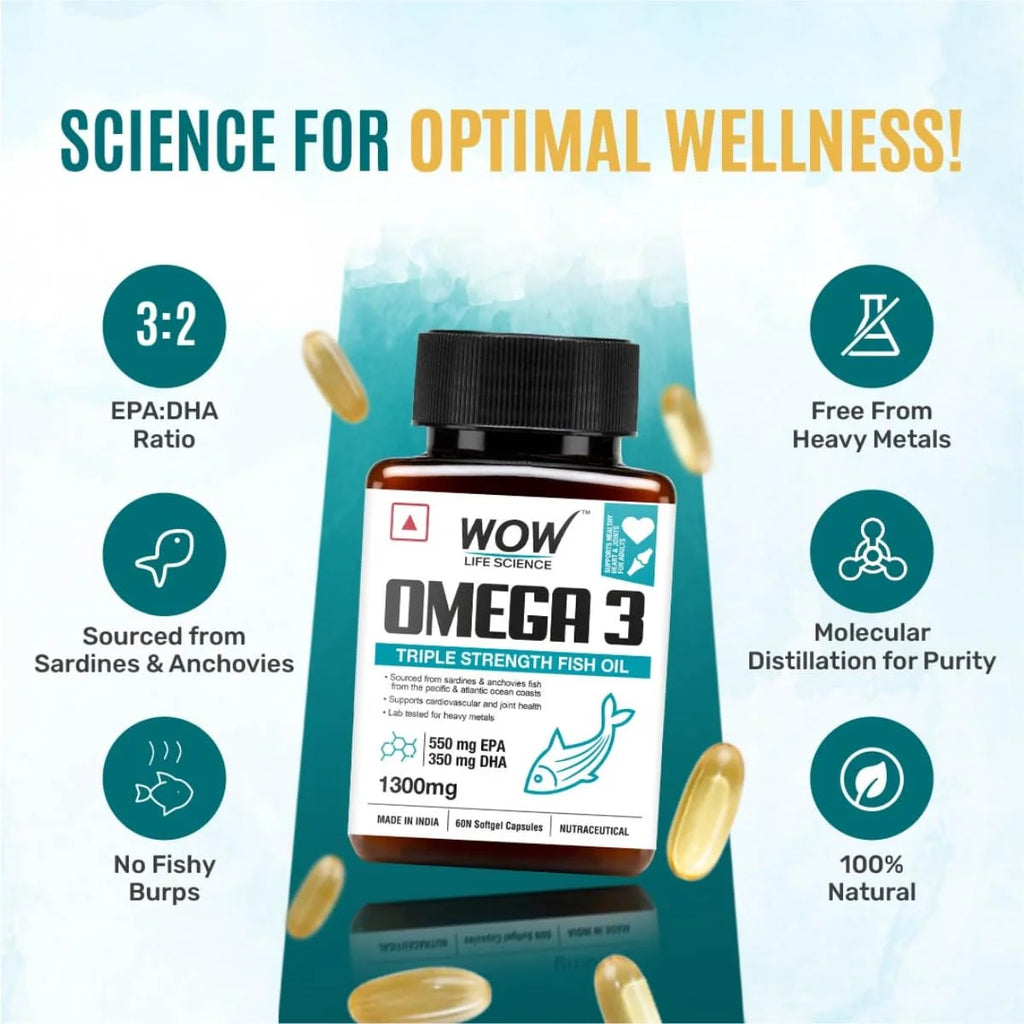 Omega 3 Fish Oil 1300mg 60 Capsules B133