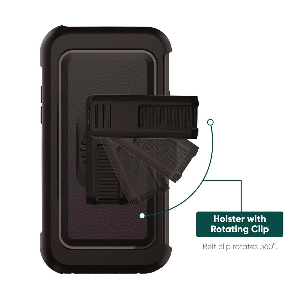 Rugged Phone Case with Holster Black G97383