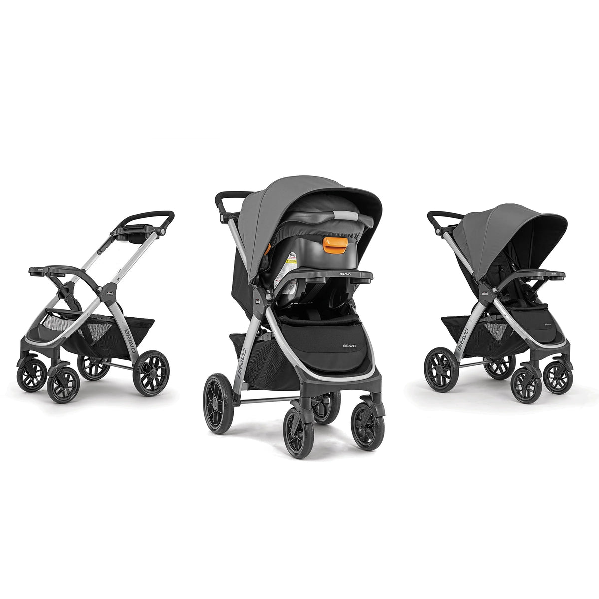 Black Stroller with Infant Car Seat V1757