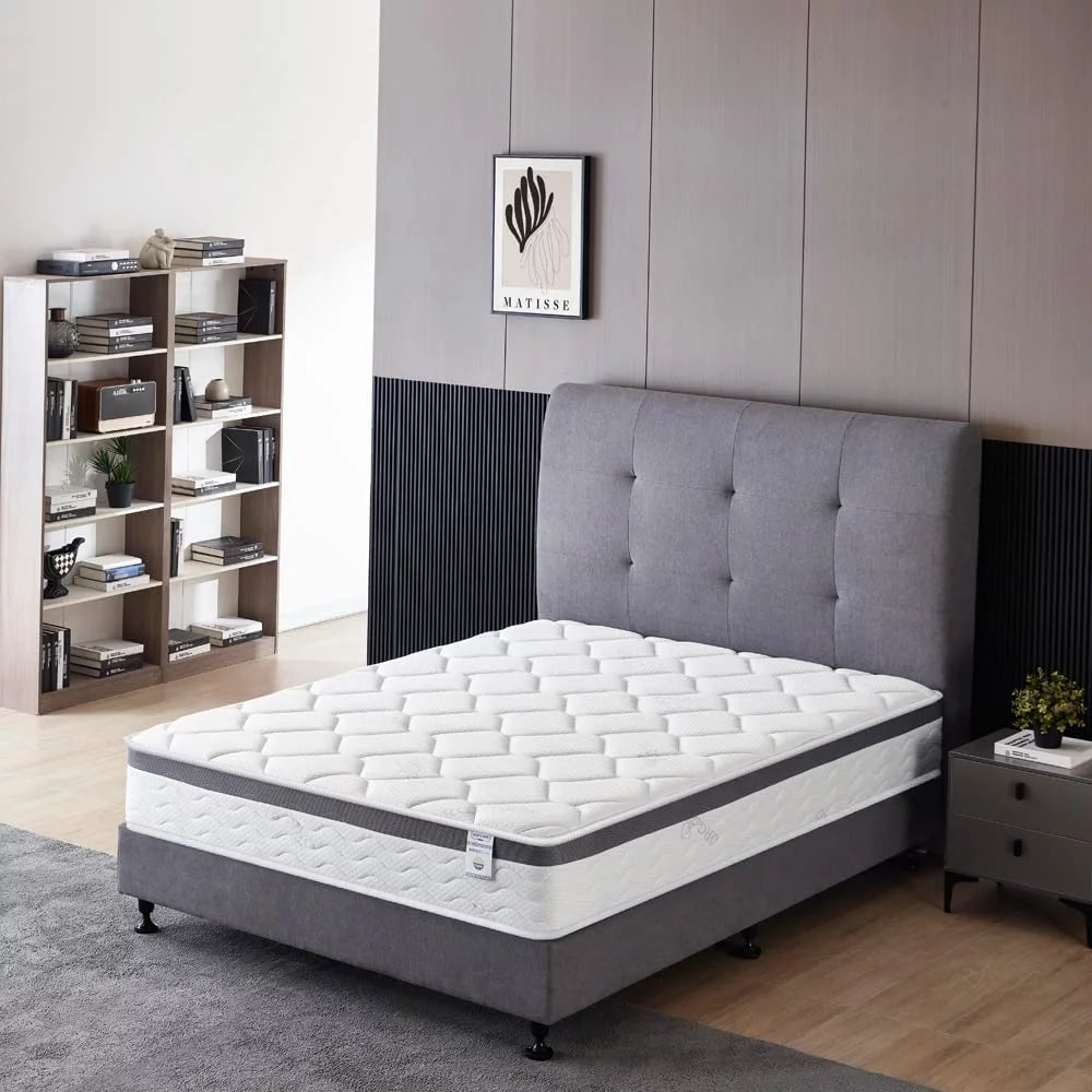 Twin Size 10 Inch Memory Foam Spring Hybrid Mattress J1586