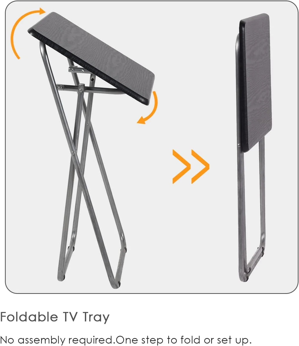 Set of 2 Folding Laptop Tables Black G6289